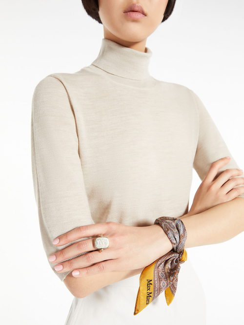 ピュア シルク スカーフ 詳細画像 ターコイズ 6