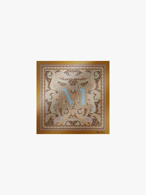 ピュア シルク スカーフ 詳細画像 アンバー 1