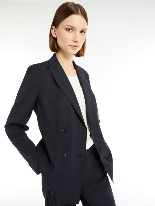 ピュア ウール キャンバス ダブルブレスト ジャケット 詳細画像 ネイビー 3