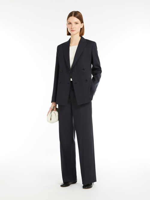 ピュア ウール キャンバス ダブルブレスト ジャケット 詳細画像 ネイビー 5