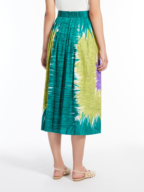 ピュア コットン プリント スカート 詳細画像 グリーン 2