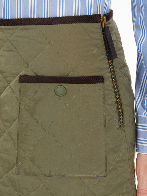 キルティング ショート スカート 詳細画像 カーキ 3