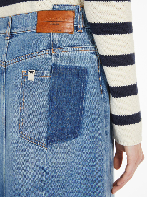 コットン デニム ロング スカート 詳細画像 ネイビー 3