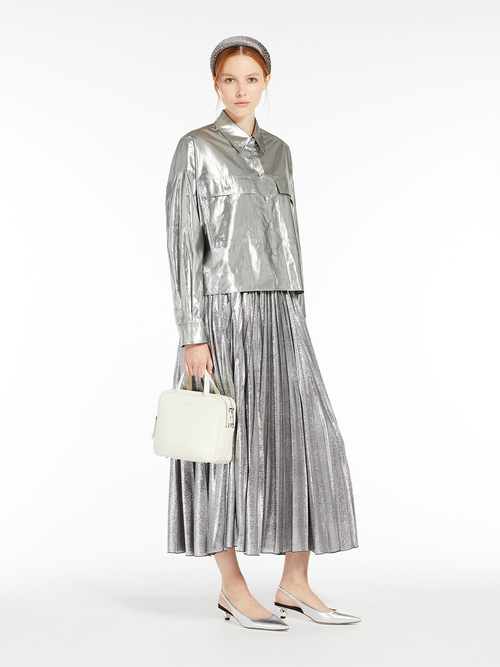 メタリック コットン シャツ 詳細画像 シルバー 6