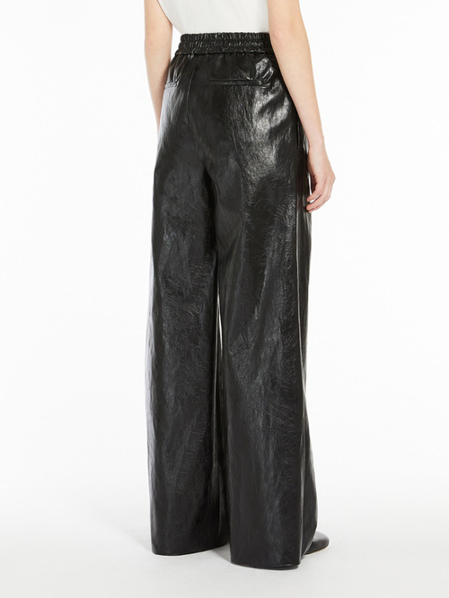 コーティング ファブリック パラッツォパンツ 詳細画像 ブラック 2