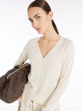 シルク リネン カーディガン