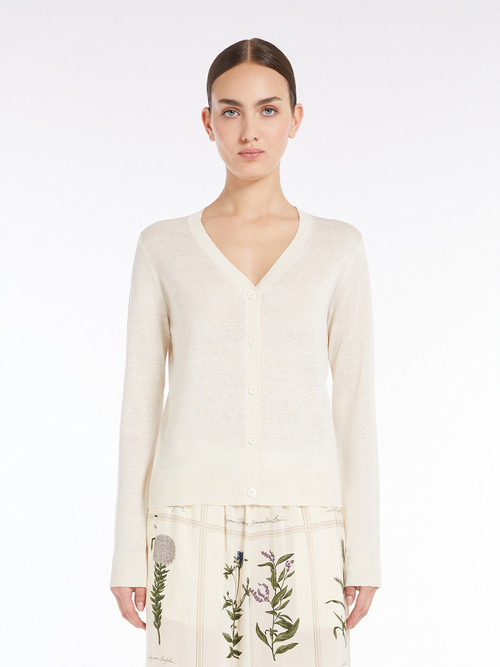 シルク リネン カーディガン 詳細画像 エクリュ 2