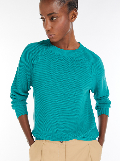 ピュア コットン ニット 詳細画像 エメラルド 3