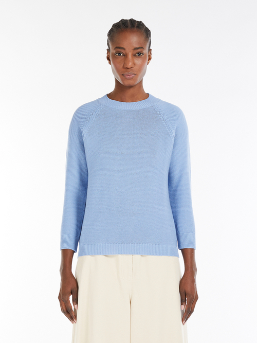 ピュア コットン ニット 詳細画像 スカイブルー 1