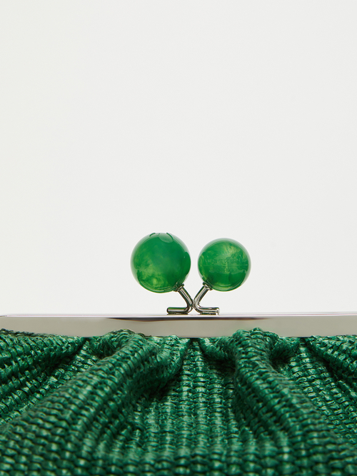 ラフィア エフェクト ミディアム パスティチーノ バッグ 詳細画像 グリーン 5