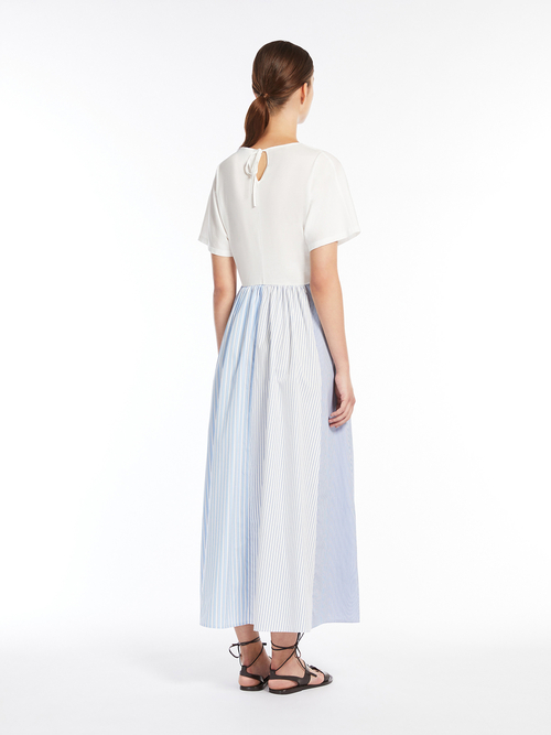 ピュア コットン バイマテリアル ジャージードレス 詳細画像 ブラック 2