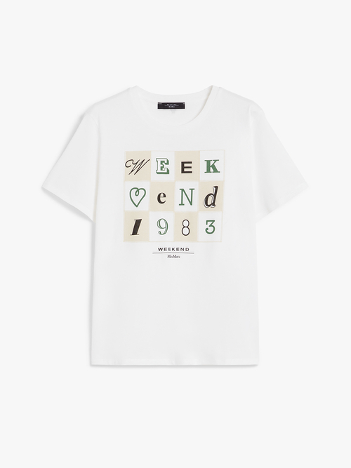 コットン プリント Tシャツ 詳細画像 ホワイト&times;ブルー 8