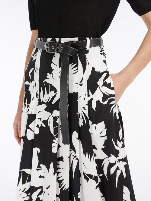 コットン ポプリン プリント スカート 詳細画像 ブラック 3