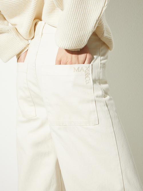  ストレート コットン ドリル パンツ 詳細画像 クリーム 3