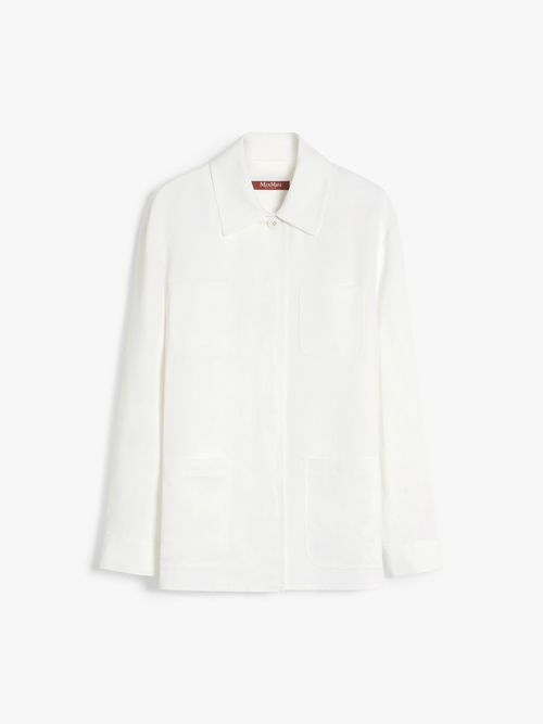 ビスコース リネン キャンバス シャツ ジャケット 詳細画像 ホワイト 4