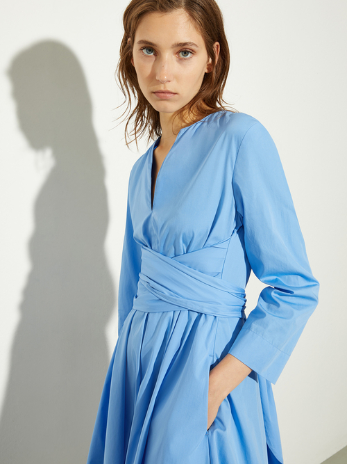  コットン ポプリン ドレス 詳細画像 スカイブルー 3