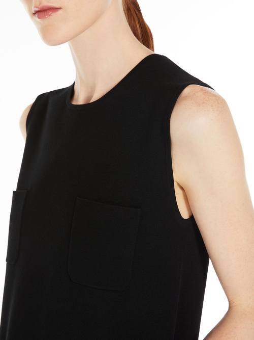 ビスコース ニット ドレス 詳細画像 ブラック 3