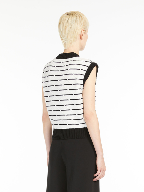 ウール カシミヤ ニット ベスト 詳細画像 ホワイト 2