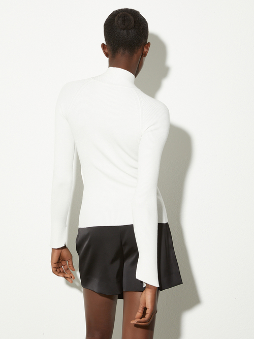  ボウタイ リブ ニット 詳細画像 ホワイト 2