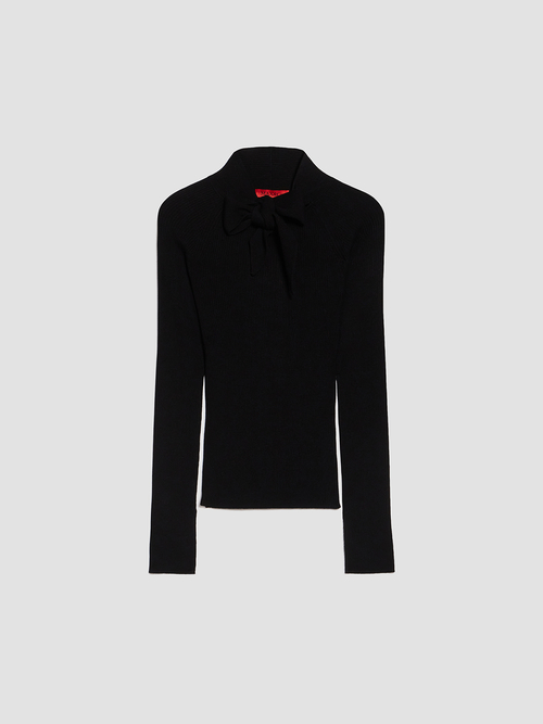  ボウタイ リブ ニット 詳細画像 ホワイト 8