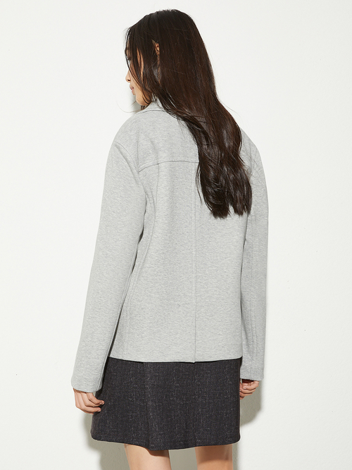  ピケジャージー ピーコート 詳細画像 メランジェグレー 2