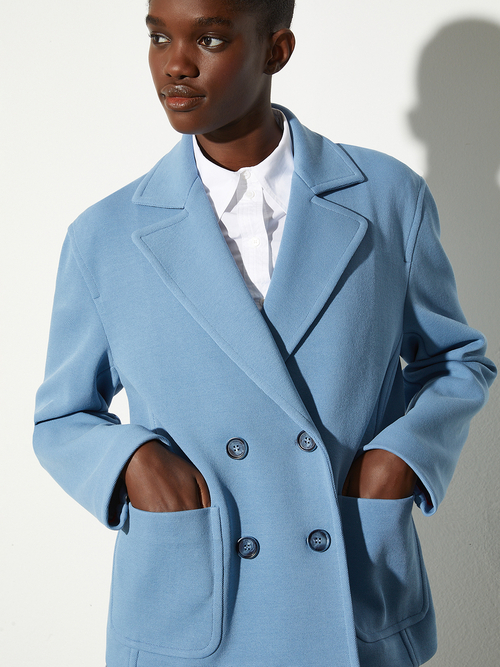  ピケジャージー ピーコート 詳細画像 メランジェグレー 6