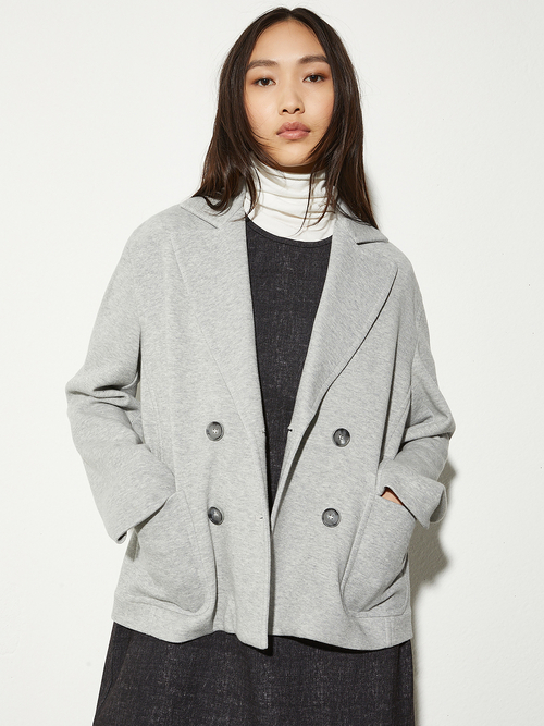  ピケジャージー ピーコート 詳細画像 メランジェグレー 1