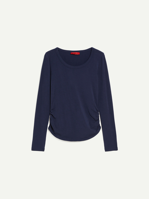  ドレープ コットン Tシャツ 詳細画像 ミッドナイトブルー 4