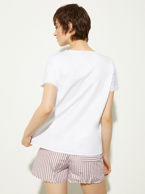 ロゴ プリント コットン Tシャツ 詳細画像 オプティカルホワイト 2