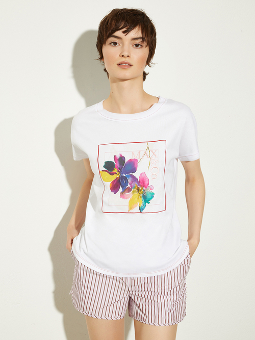 ロゴ プリント コットン Tシャツ 詳細画像 オプティカルホワイト 1