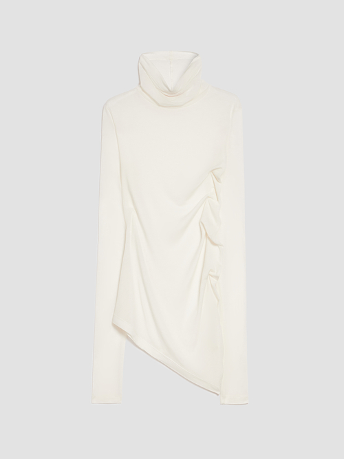  リヨセル ウール ブレンド タートルネック カットソー 詳細画像 アイボリー 4