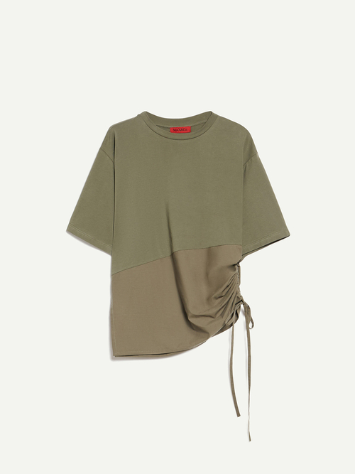  ドローストリング コットン Tシャツ 詳細画像 ミリタリーグリーン 4