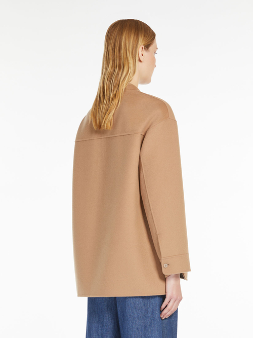 ピュア ウール マンダリンネック ジャケット 詳細画像 キャメル 2