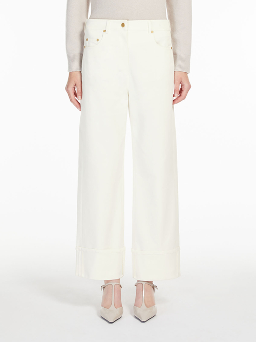 ストレッチ コットン ブル デニム パンツ