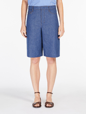 コットン リネン バミューダ パンツ