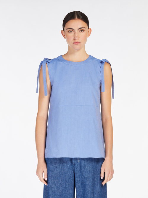 ピュア コットン キャンバス フレア トップ 詳細画像 ライトブルー 1