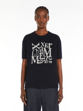 ウール カシミヤ ジャカード ニット