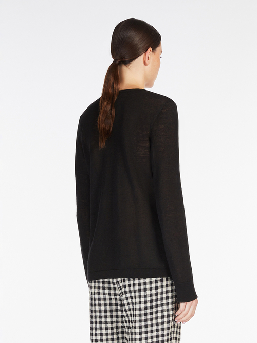 ピュア リネン ニット 詳細画像 ブラック 2