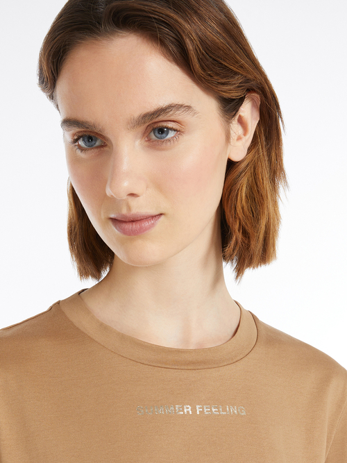 ピュア コットン ジャージー Tシャツ 詳細画像 キャメル 8